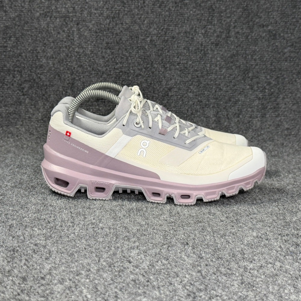 On Running Cloudventure Waterproof Trail Running Shoe Women 9 Ice Heron Lavender